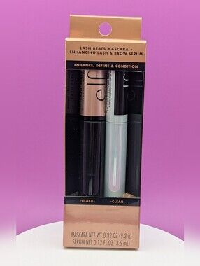 Elf FS Lash Beats Mascara & FS Enhancing Lash & Brow Serum Set NIB